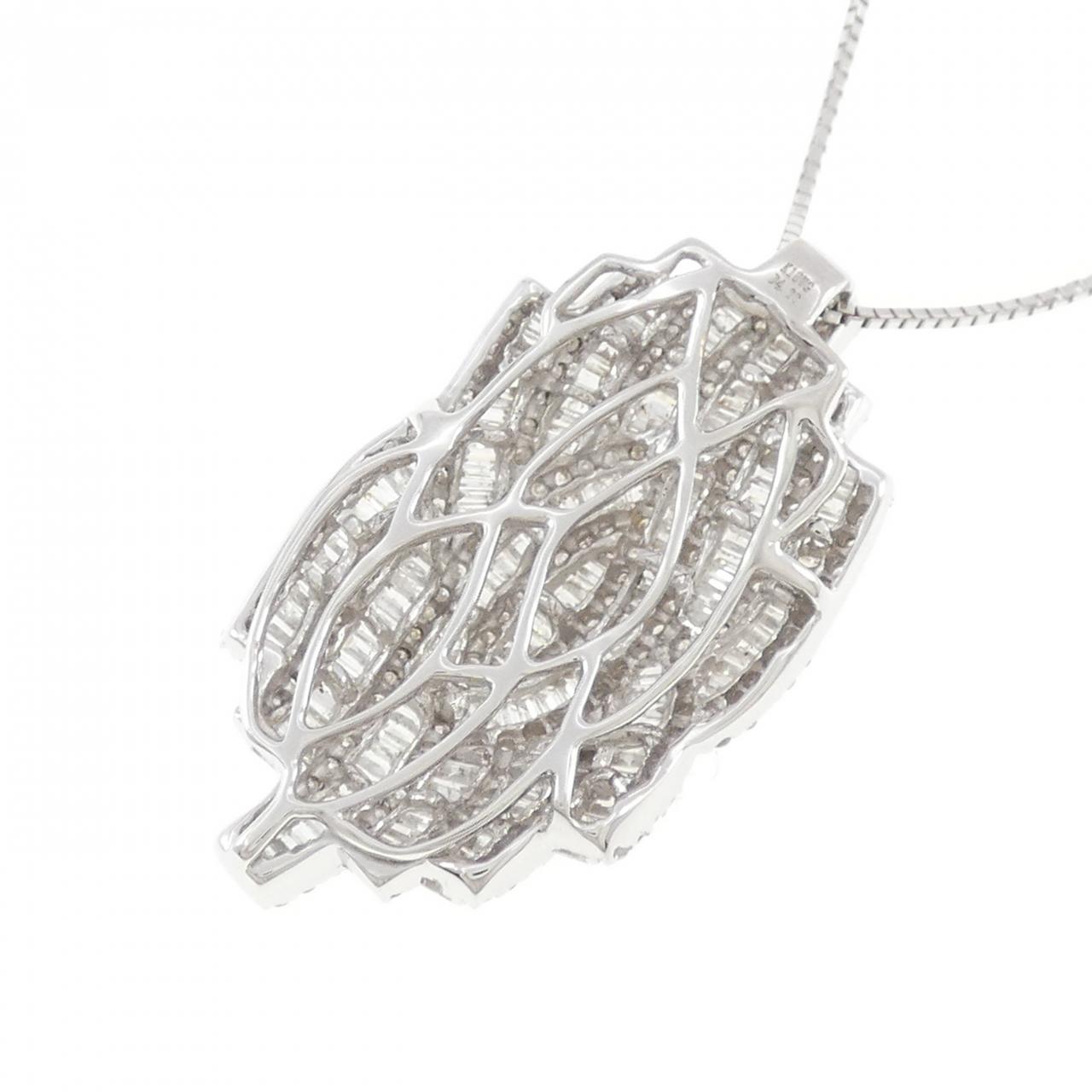 K18WG ダイヤモンド ネックレス 4.00CT