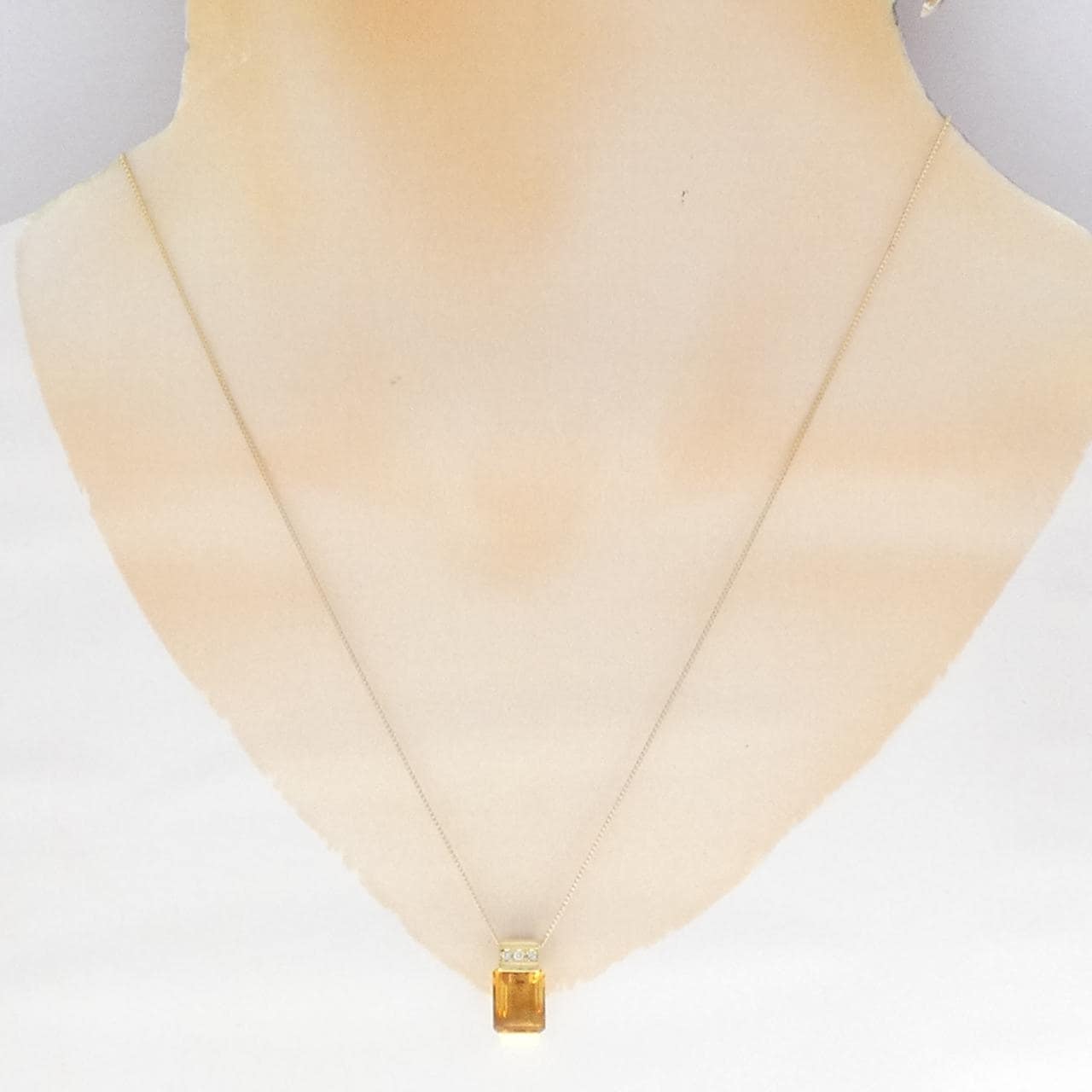 K18YG シトリン ネックレス