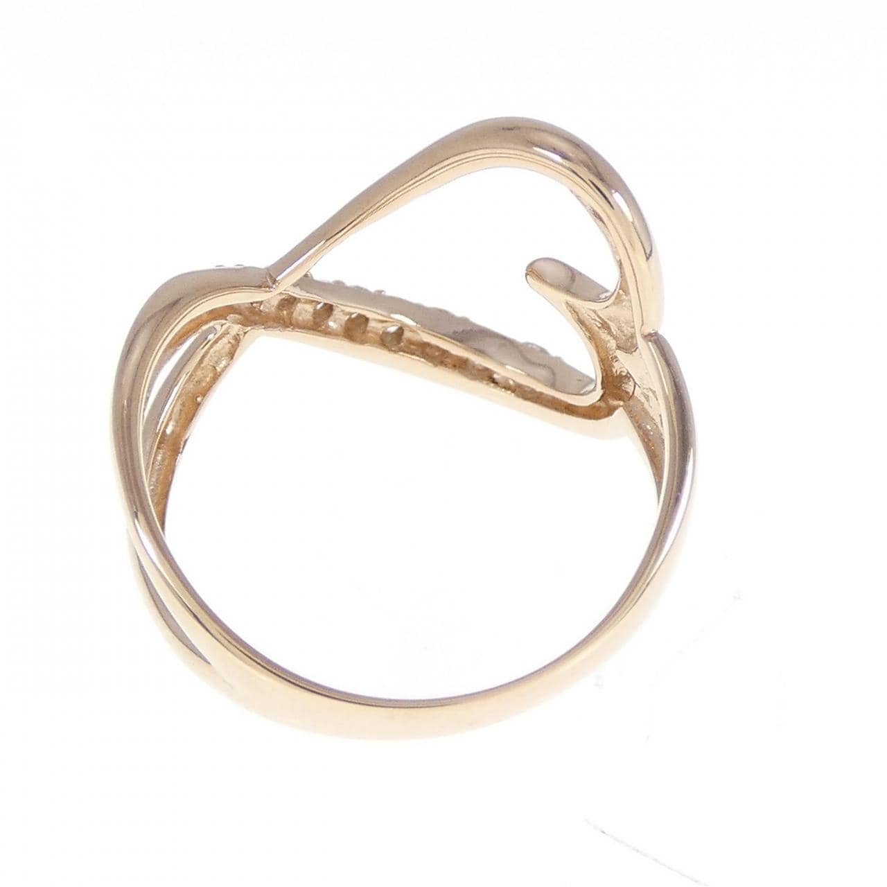 K18PG ハート ダイヤモンド リング 0.17CT