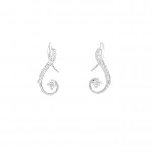 K18WG ダイヤモンド ピアス 0.32CT