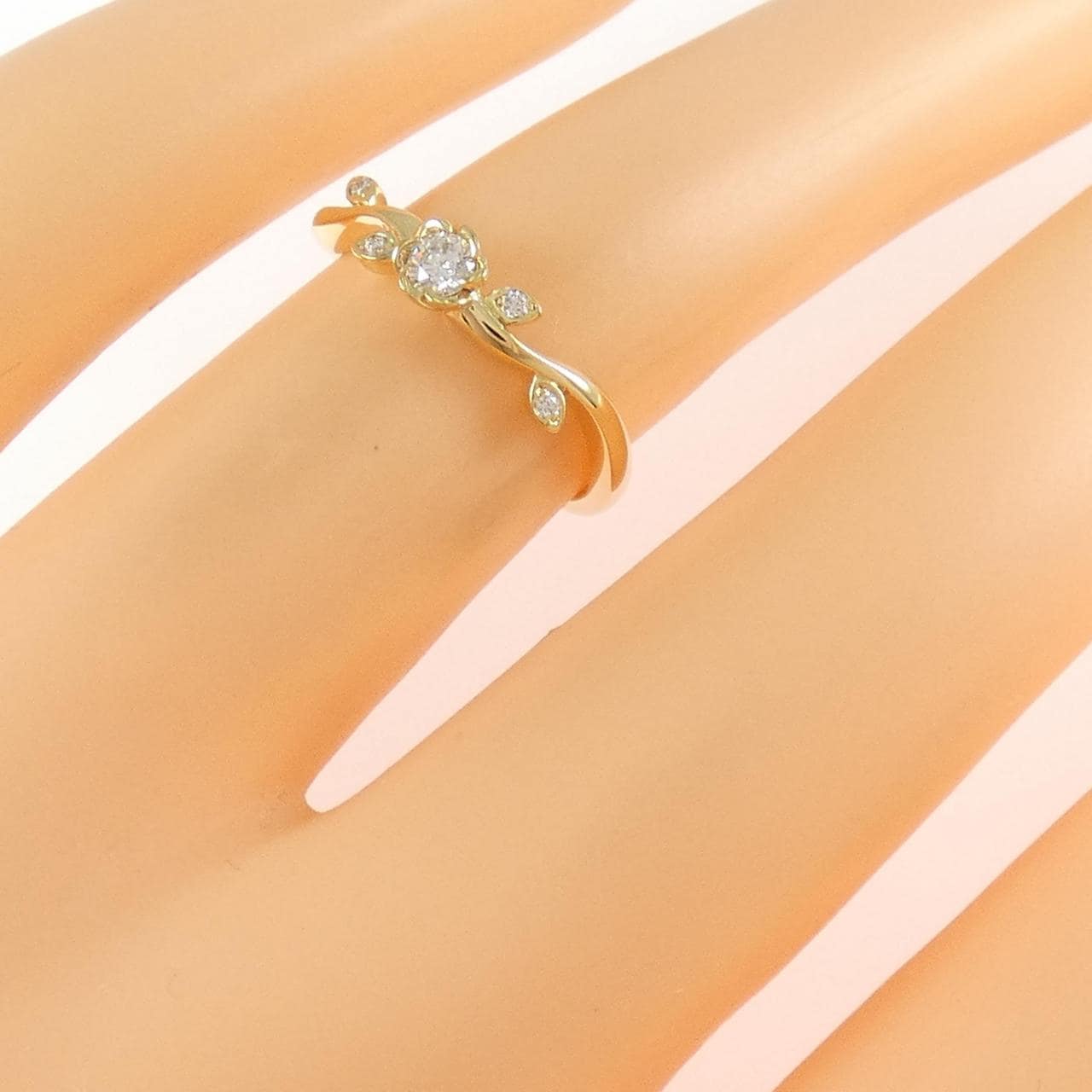 K18YG ダイヤモンド リング 0.09CT