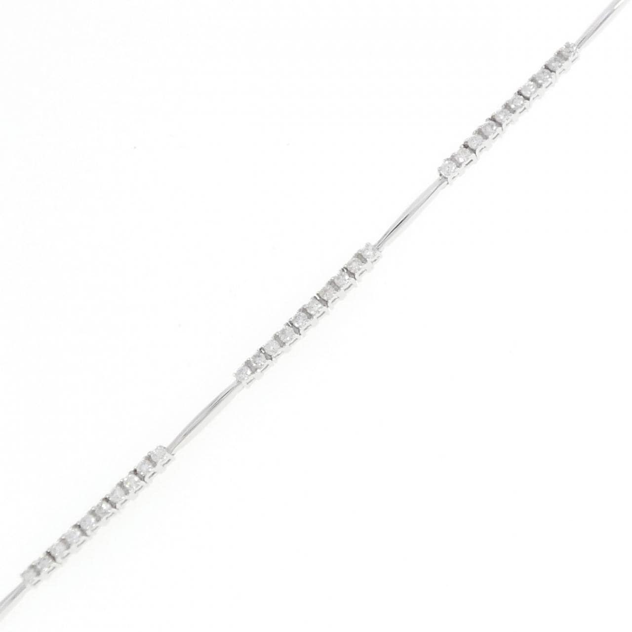K18WG ダイヤモンド ブレスレット 1.00CT