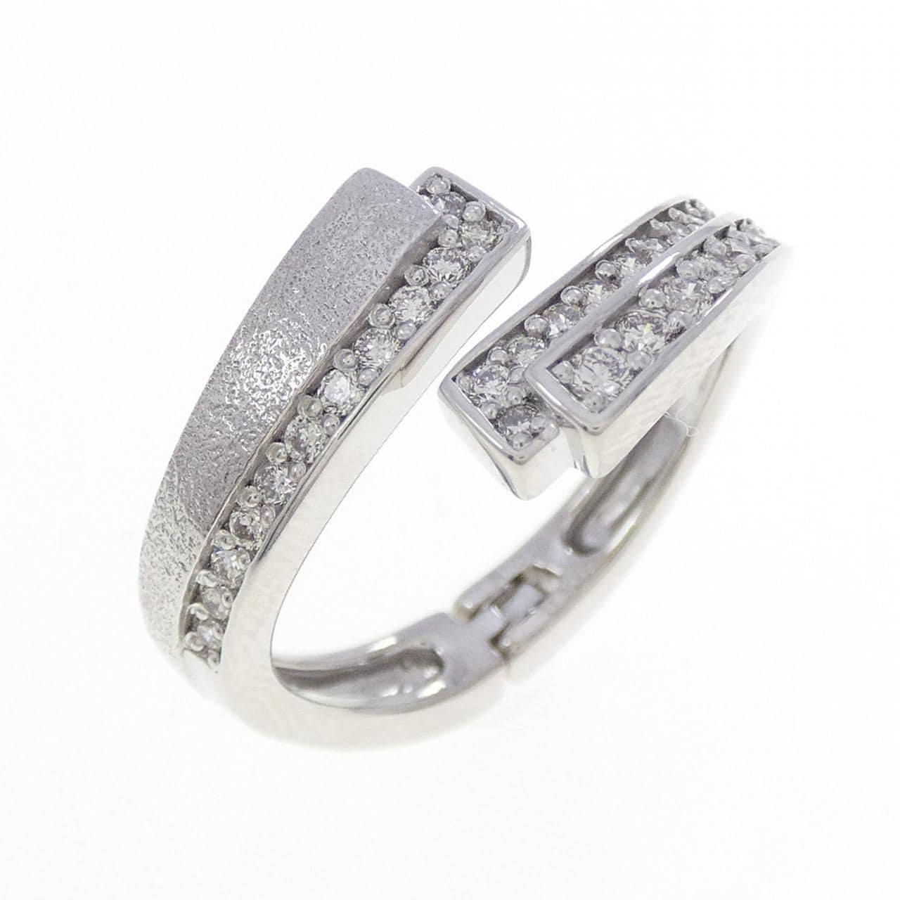 K18WG ダイヤモンド リング 0.35CT