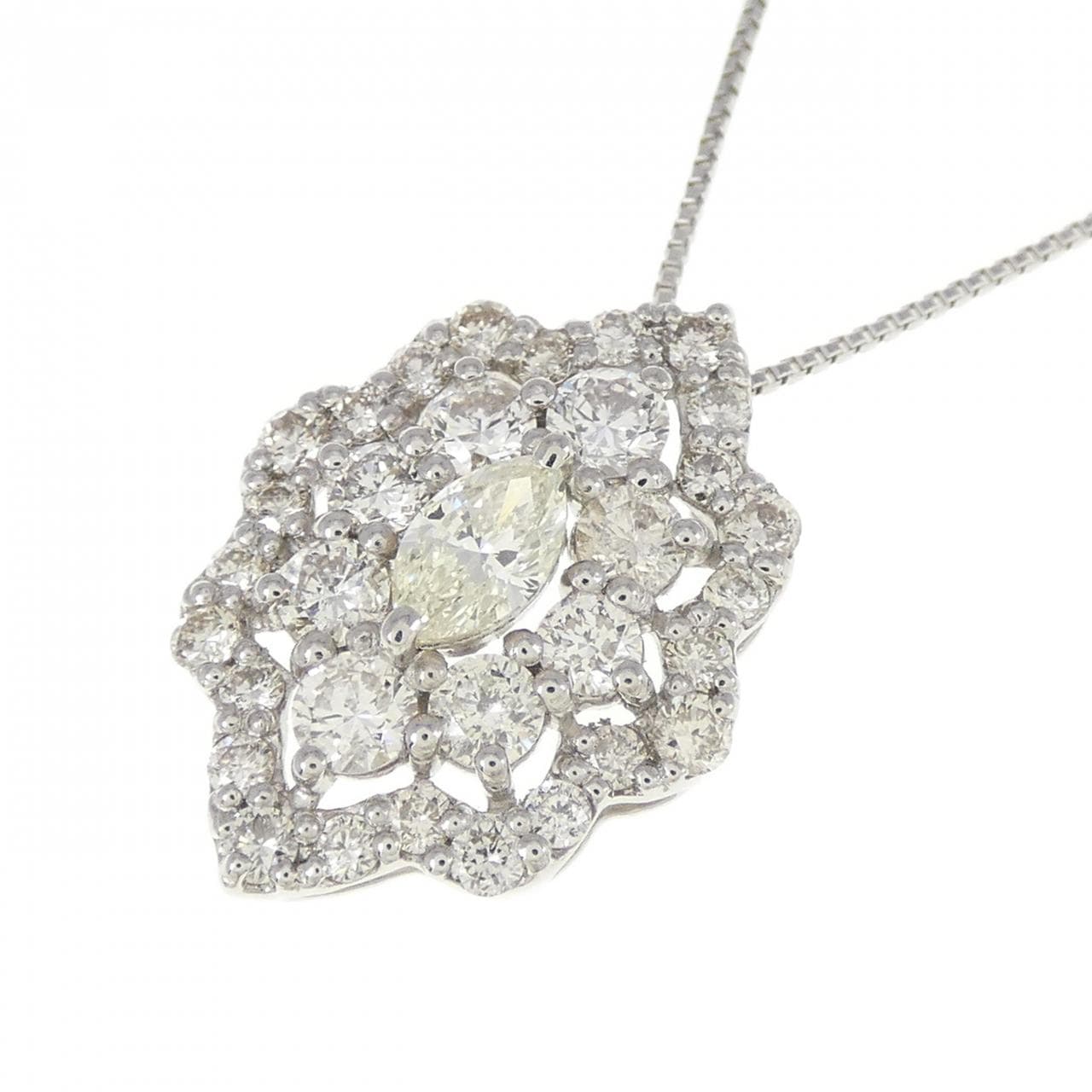 【新品】PT ダイヤモンド ネックレス 1.00CT