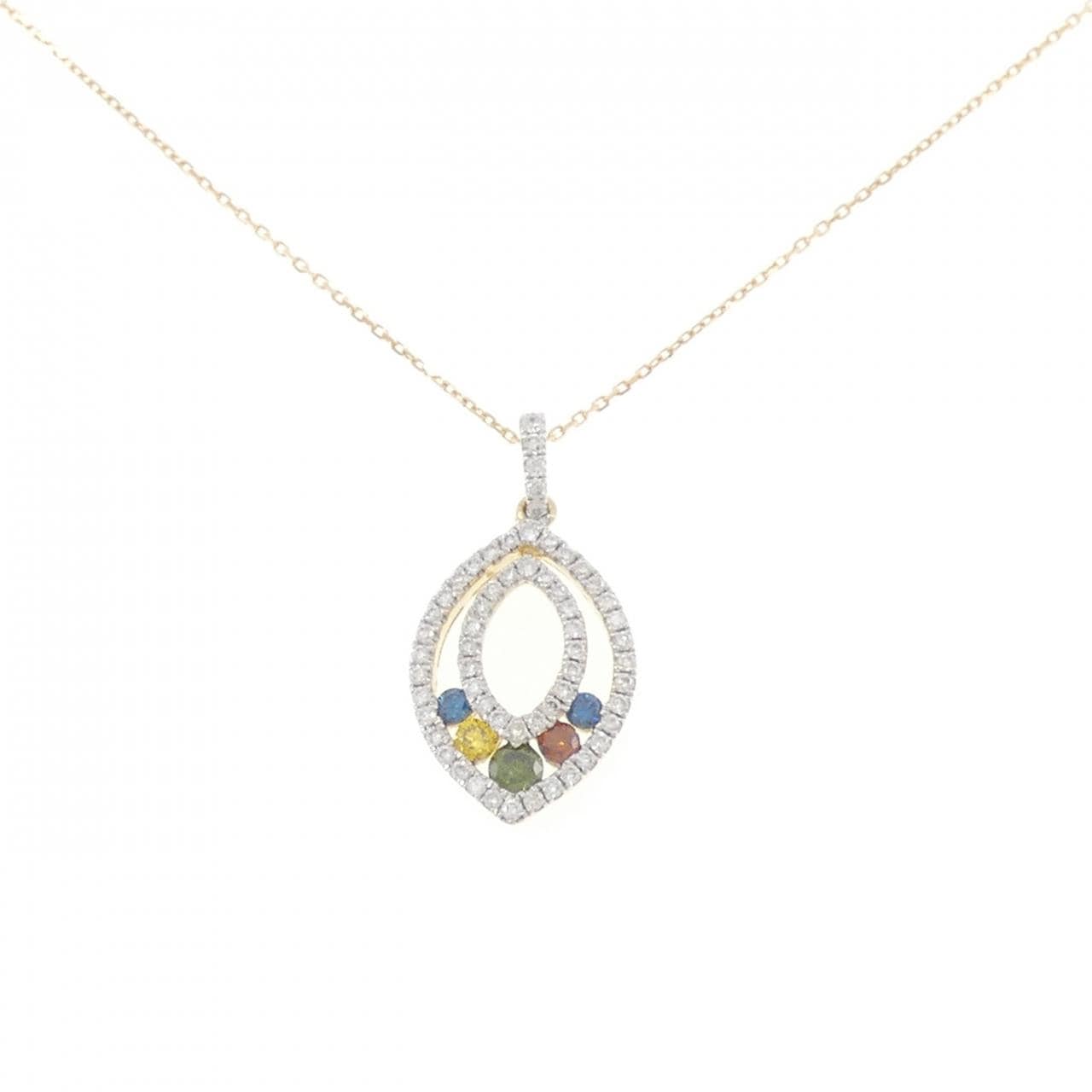K18YG/K18WG ダイヤモンド ネックレス 0.31CT