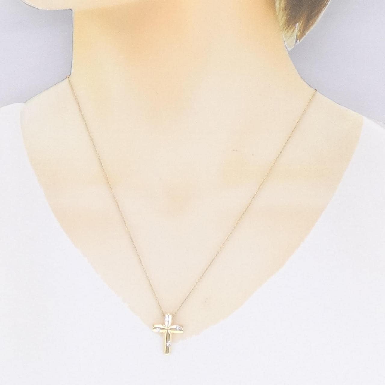 TIFFANY dots cross necklace