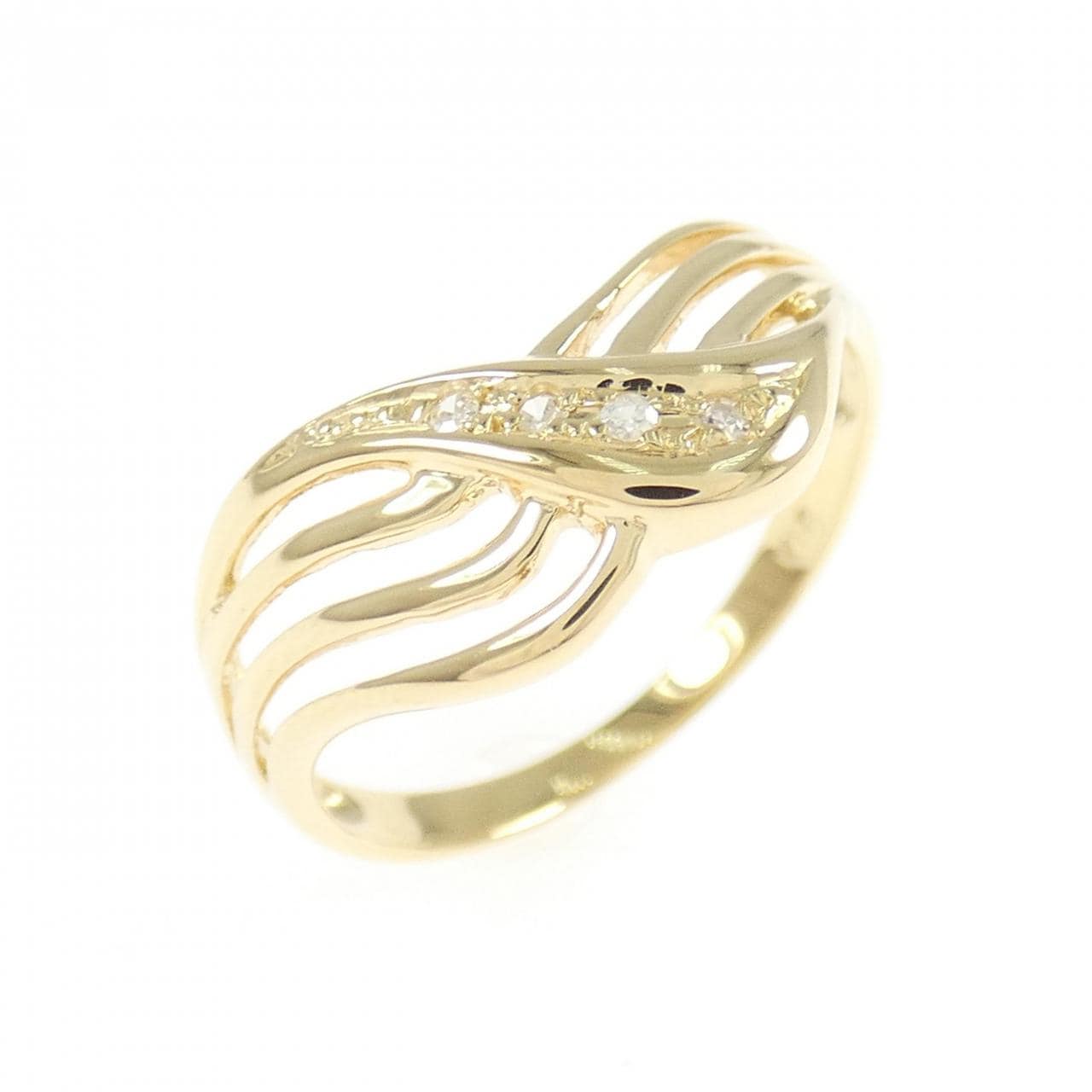 K18YG Diamond ring