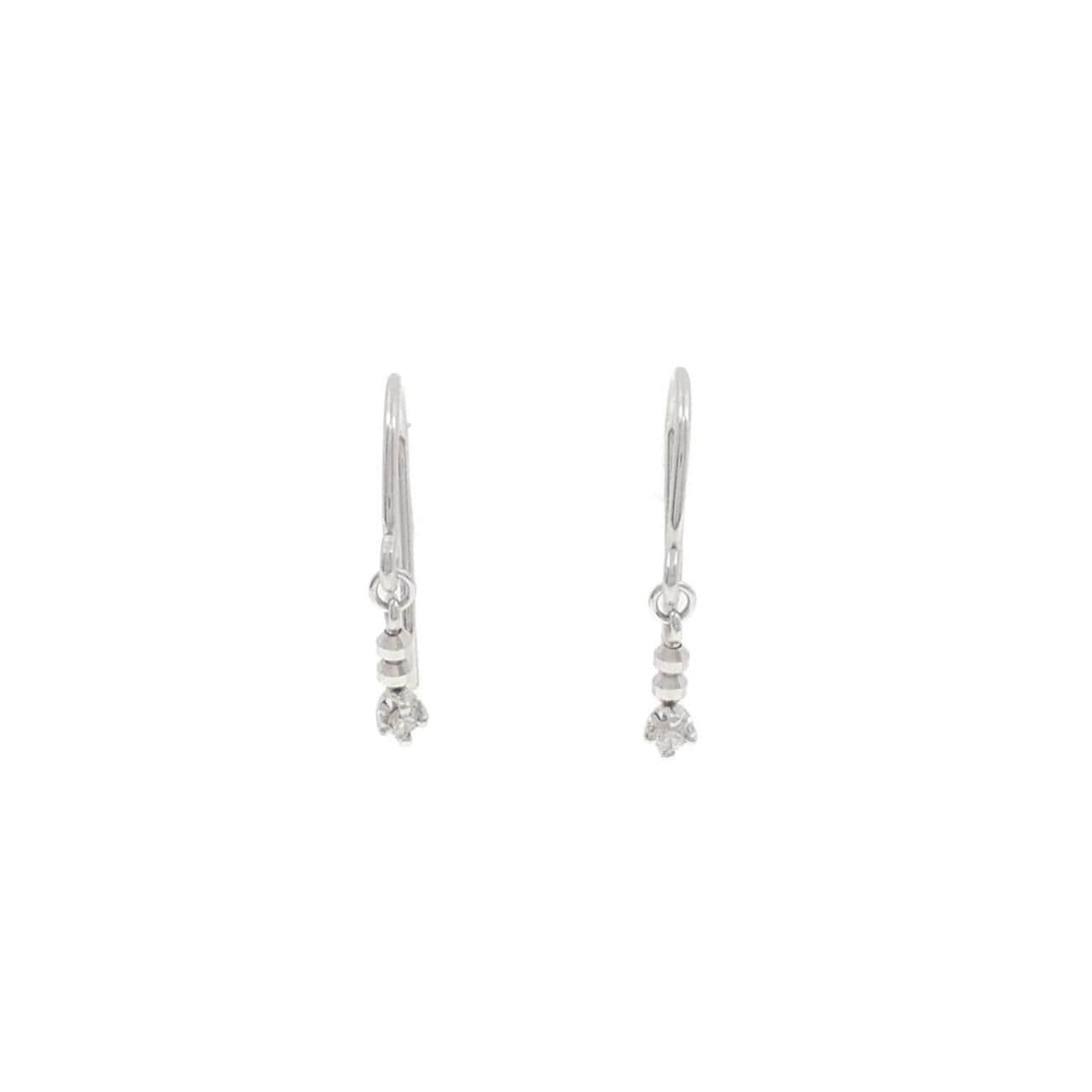 K18WG ダイヤモンド ピアス 0.02CT
