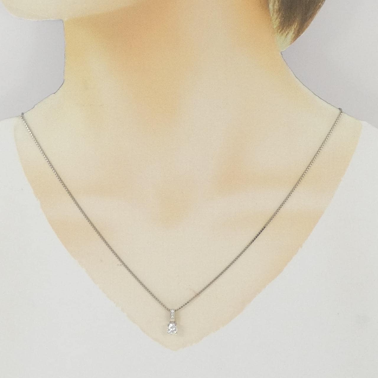 PT900/PT850 ダイヤモンド ネックレス 0.436CT E SI1 VG