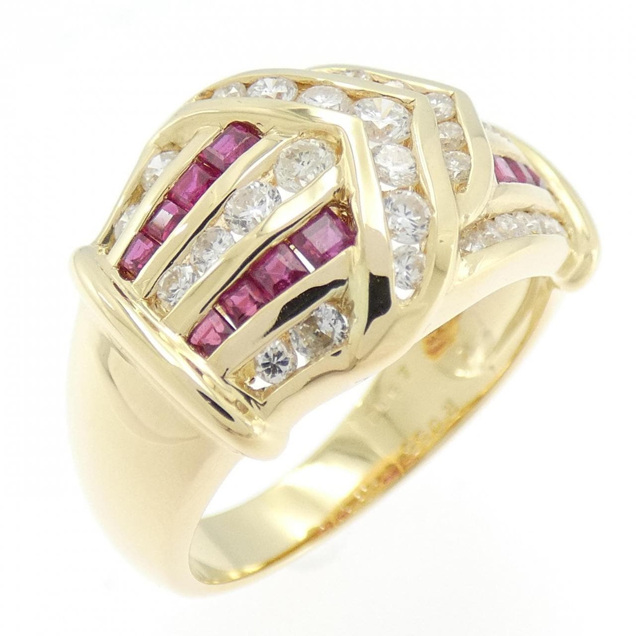 K18YG ルビー リング 0.55CT