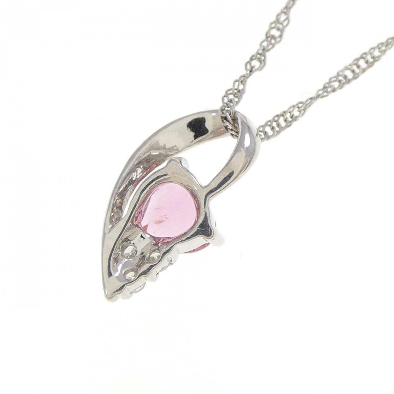 PT900/PT850 ハート トルマリン ネックレス