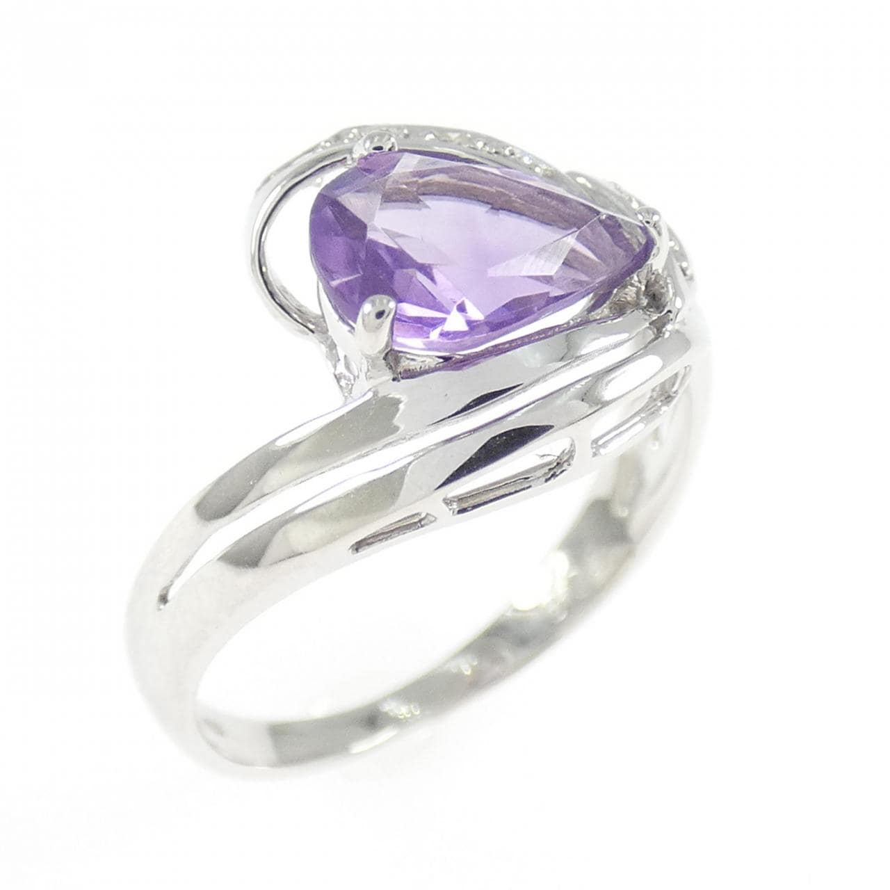 K18WG アメジスト リング