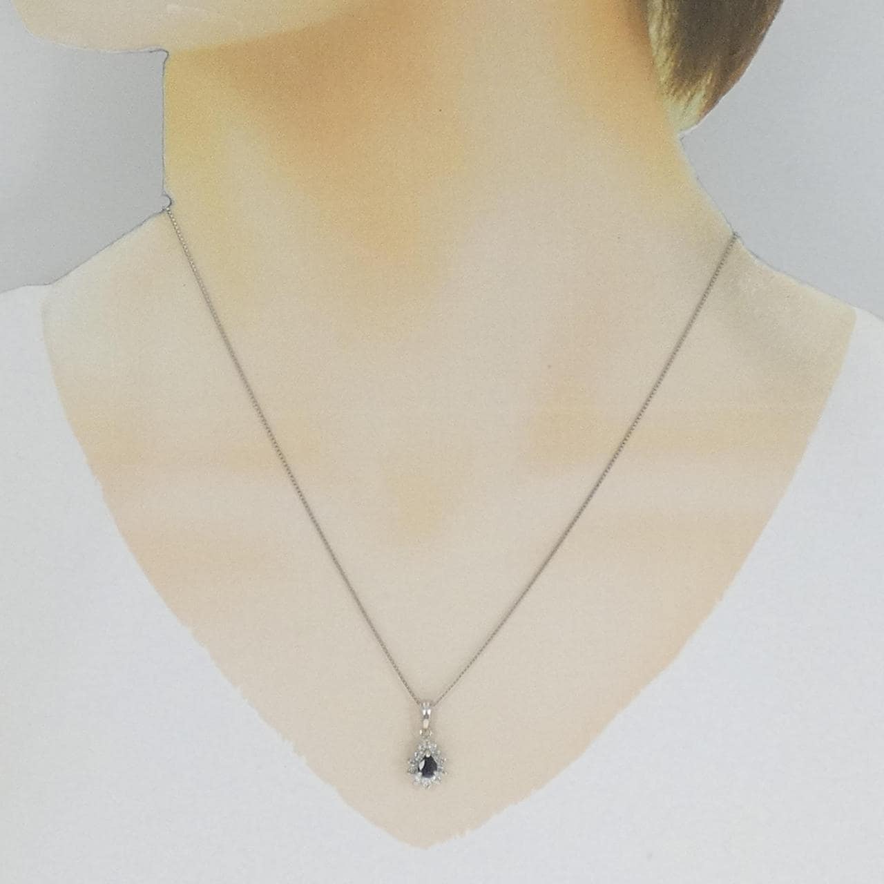 PT サファイヤ ネックレス 0.41CT
