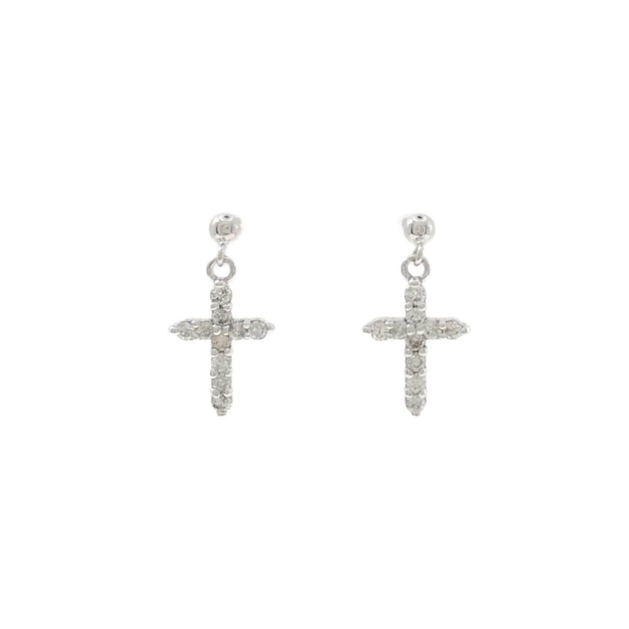 K14WG钻石耳环 0.30CT
