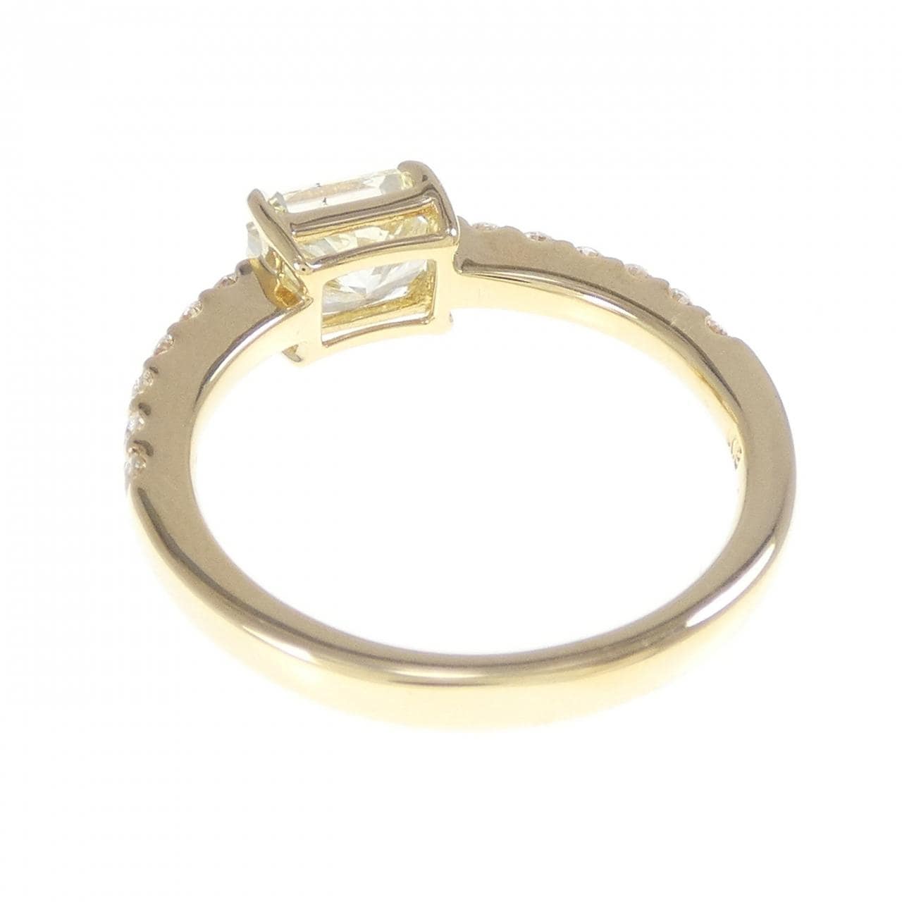 【リメイク】K18YG ダイヤモンド リング 1.054CT LY SI1 ファンシーカット