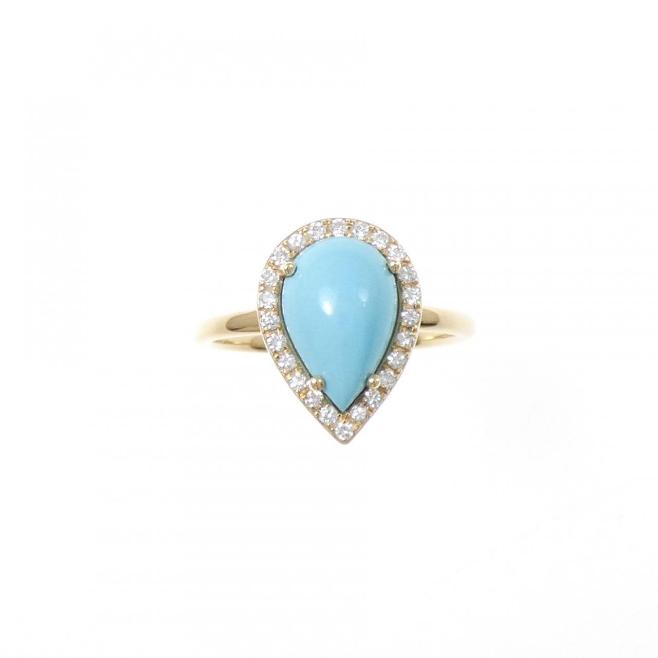 【新品】K18YG ターコイズ リング 2.29CT