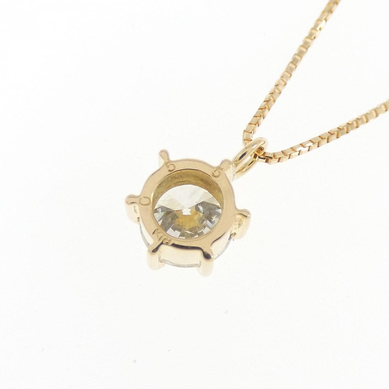 K18YG ソリティア ダイヤモンド ネックレス 0.55CT
