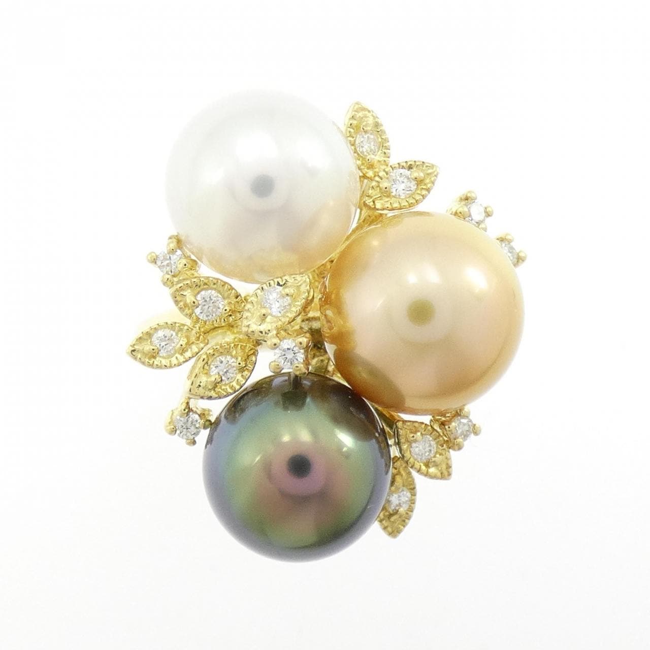 K18YG パール リング