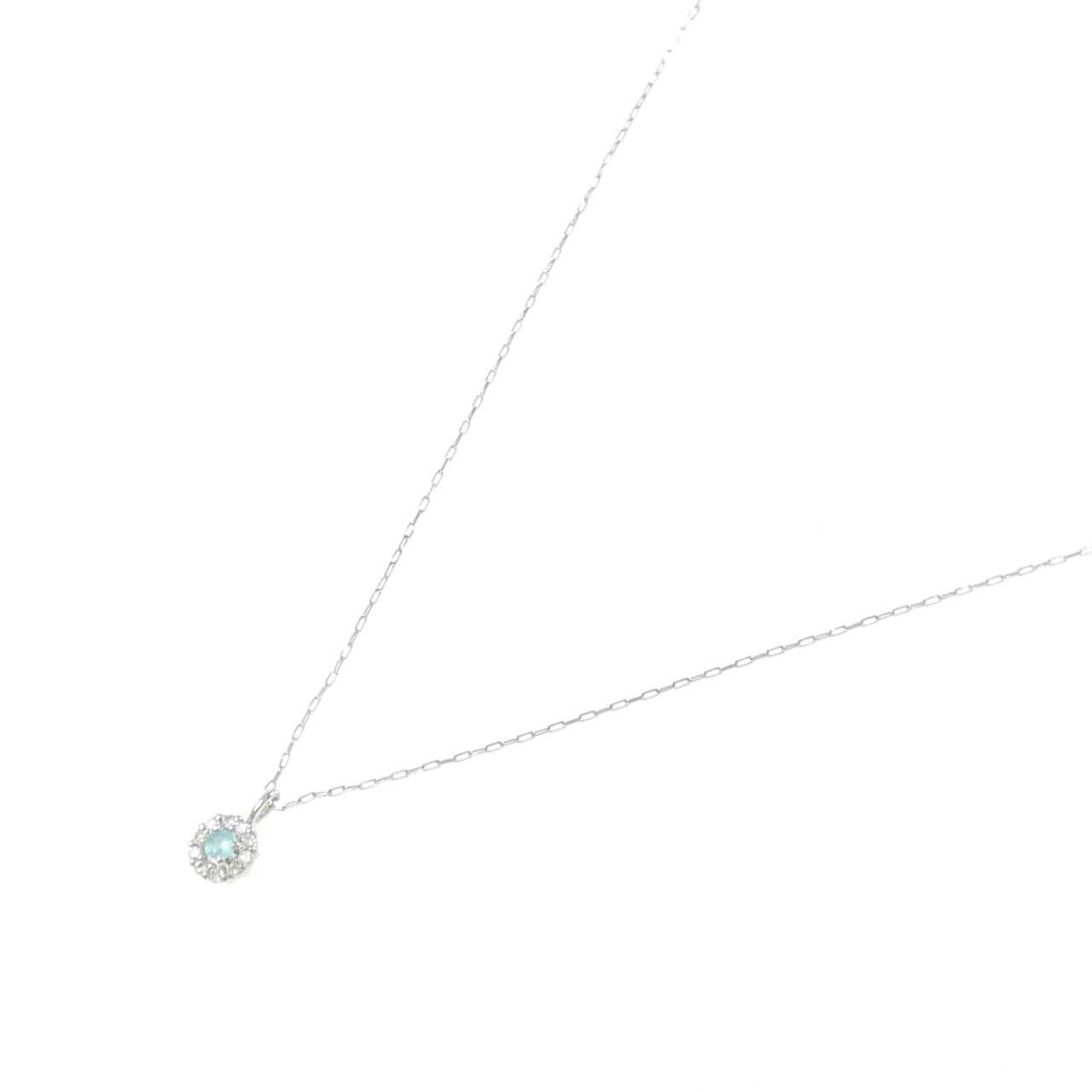PT950/PT900 トルマリン ネックレス 0.03CT