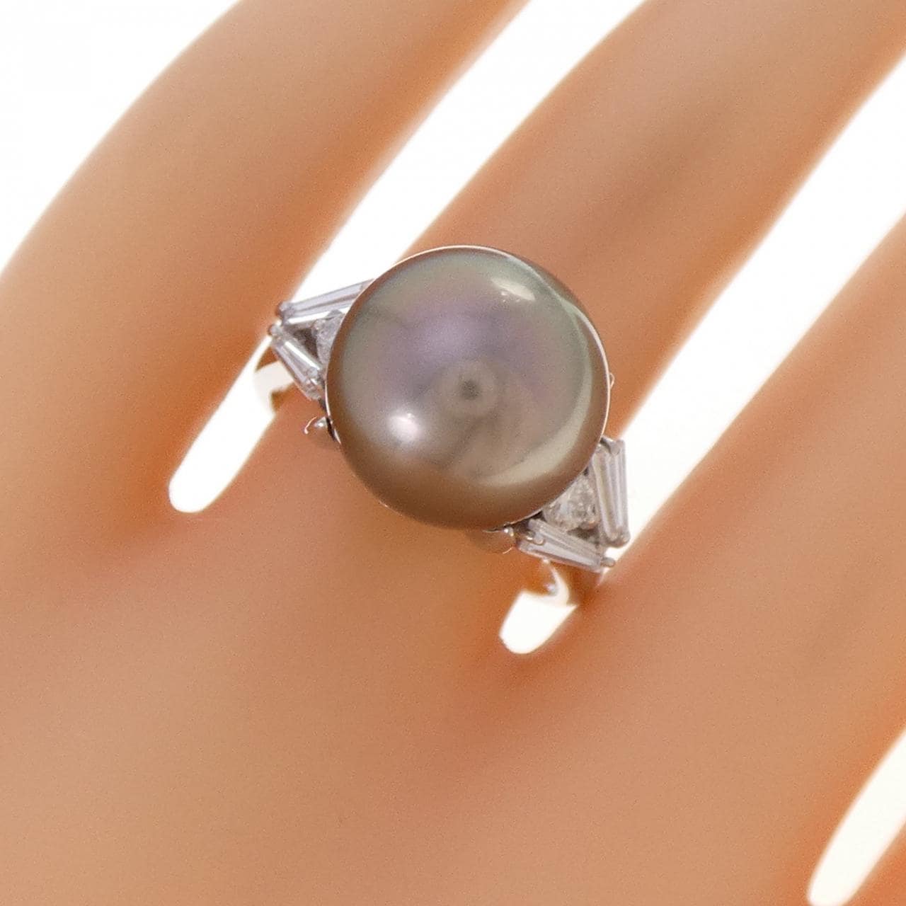 PT900 黒蝶パール リング 12.4mm