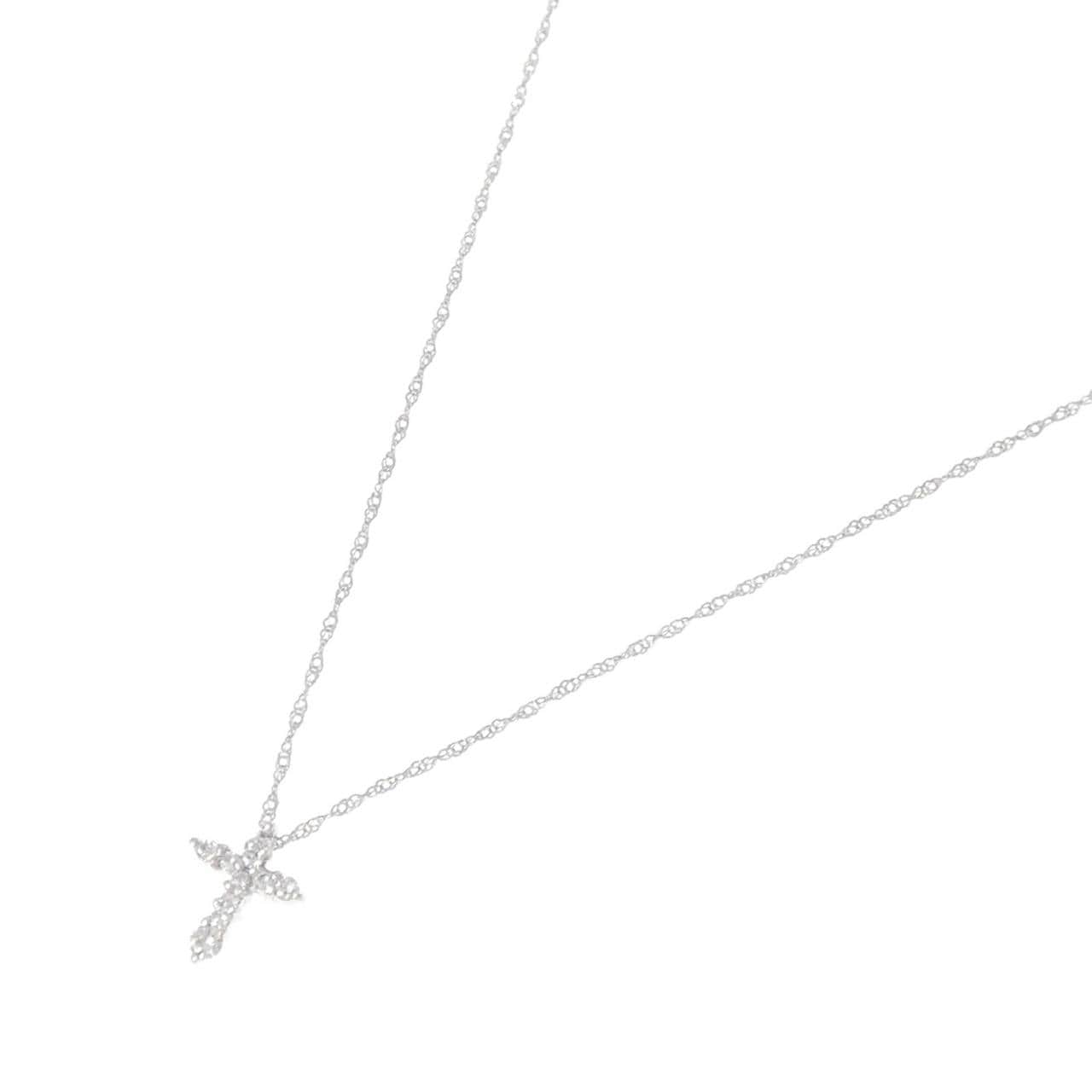 PT900/PT850 クロス ダイヤモンド ネックレス 0.15CT