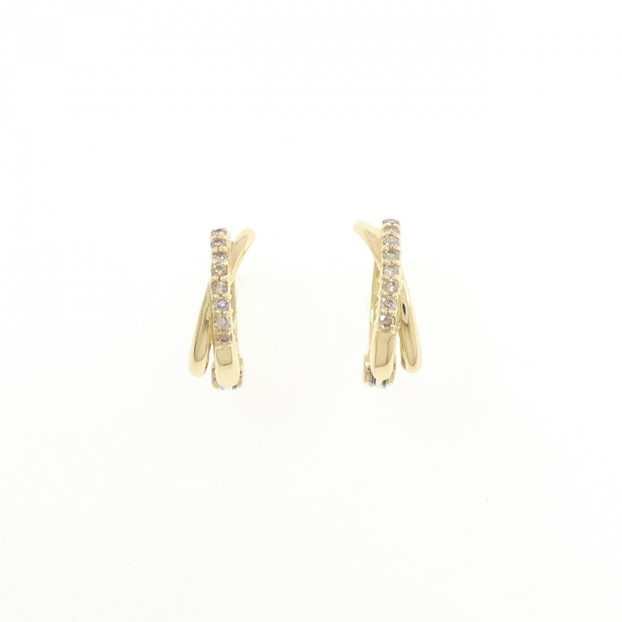 K18YG ダイヤモンド イヤリング 0.08CT