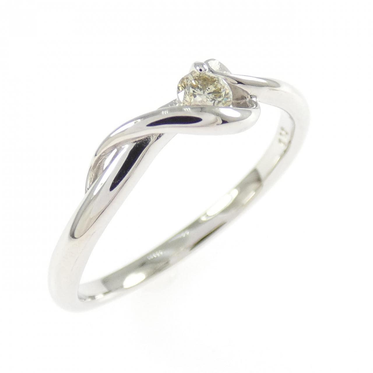 K18WG ダイヤモンド リング 0.10CT