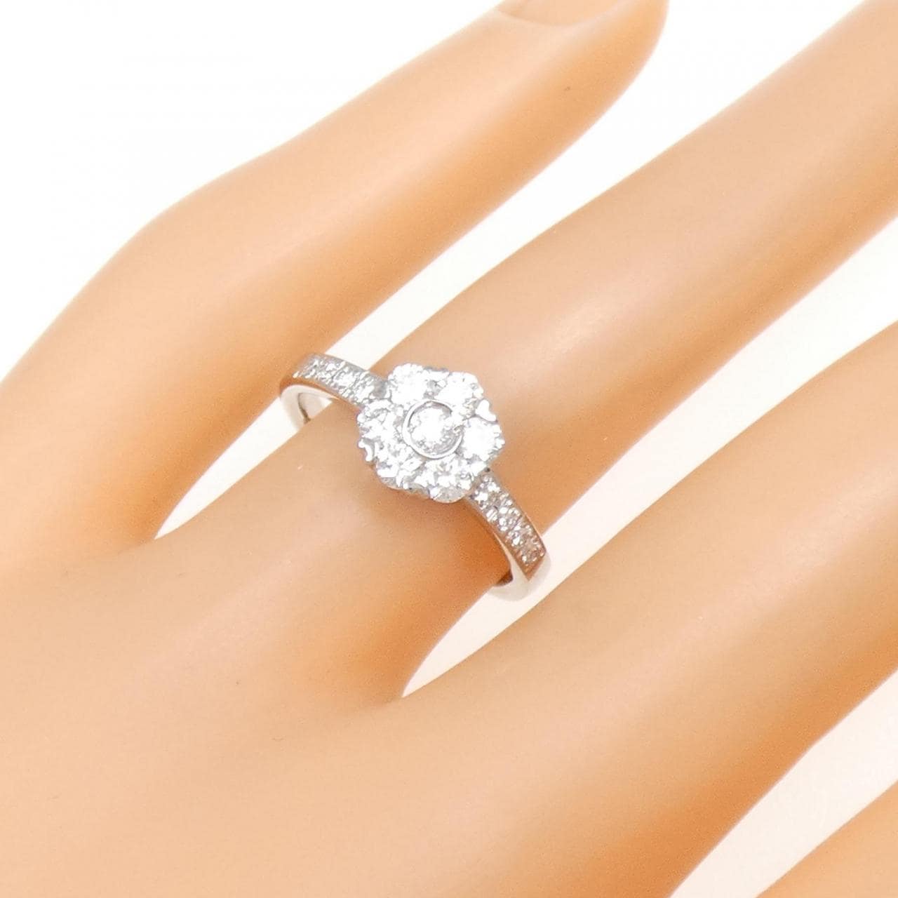 PT900花朵钻石戒指0.60CT
