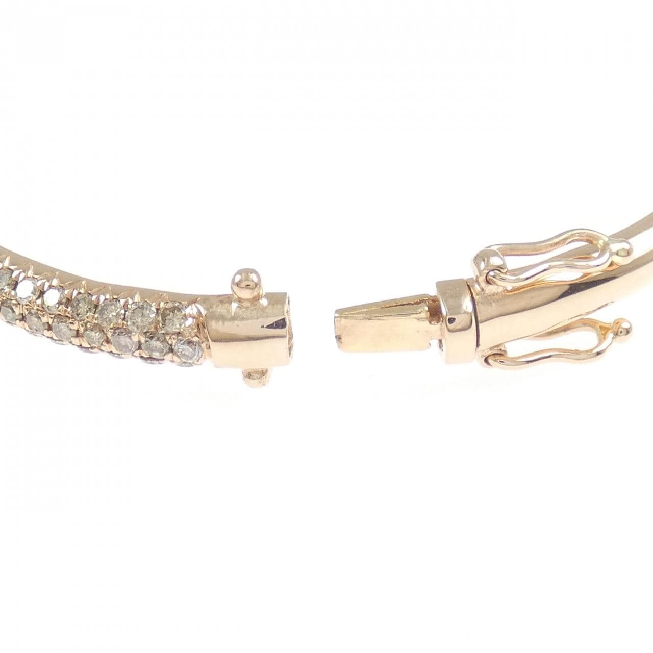 K18PG ダイヤモンド バングル 1.91CT