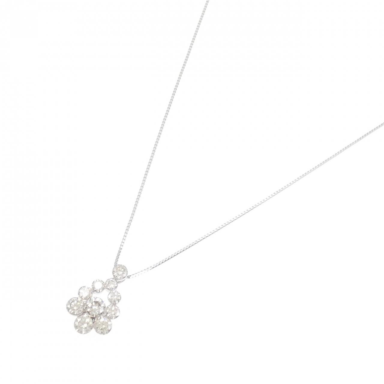 K18WG ダイヤモンド ネックレス 0.77CT