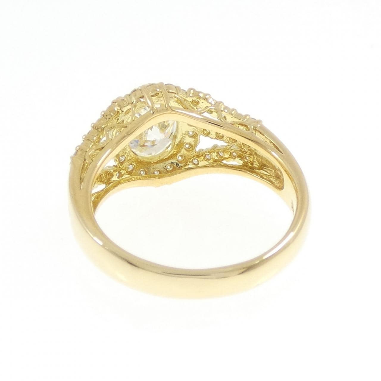 [Remake] K18YG Diamond Ring 1.583CT VLY SI2 Oval Cut