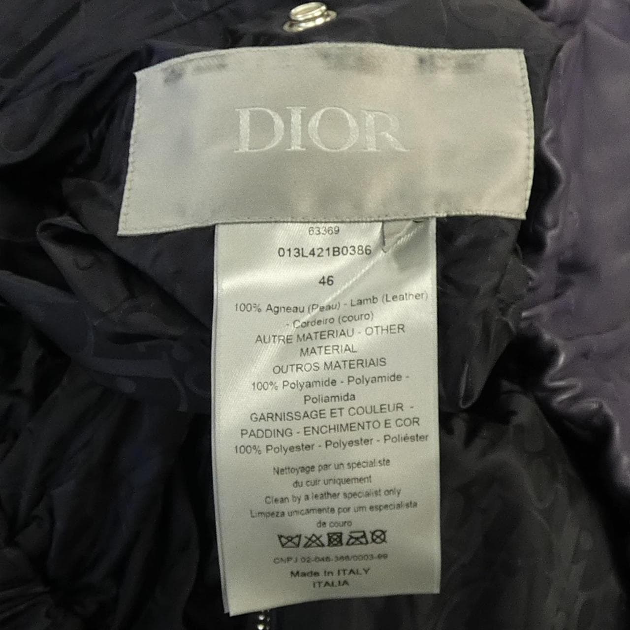 ディオール DIOR 013L421B0386 レザージャケット