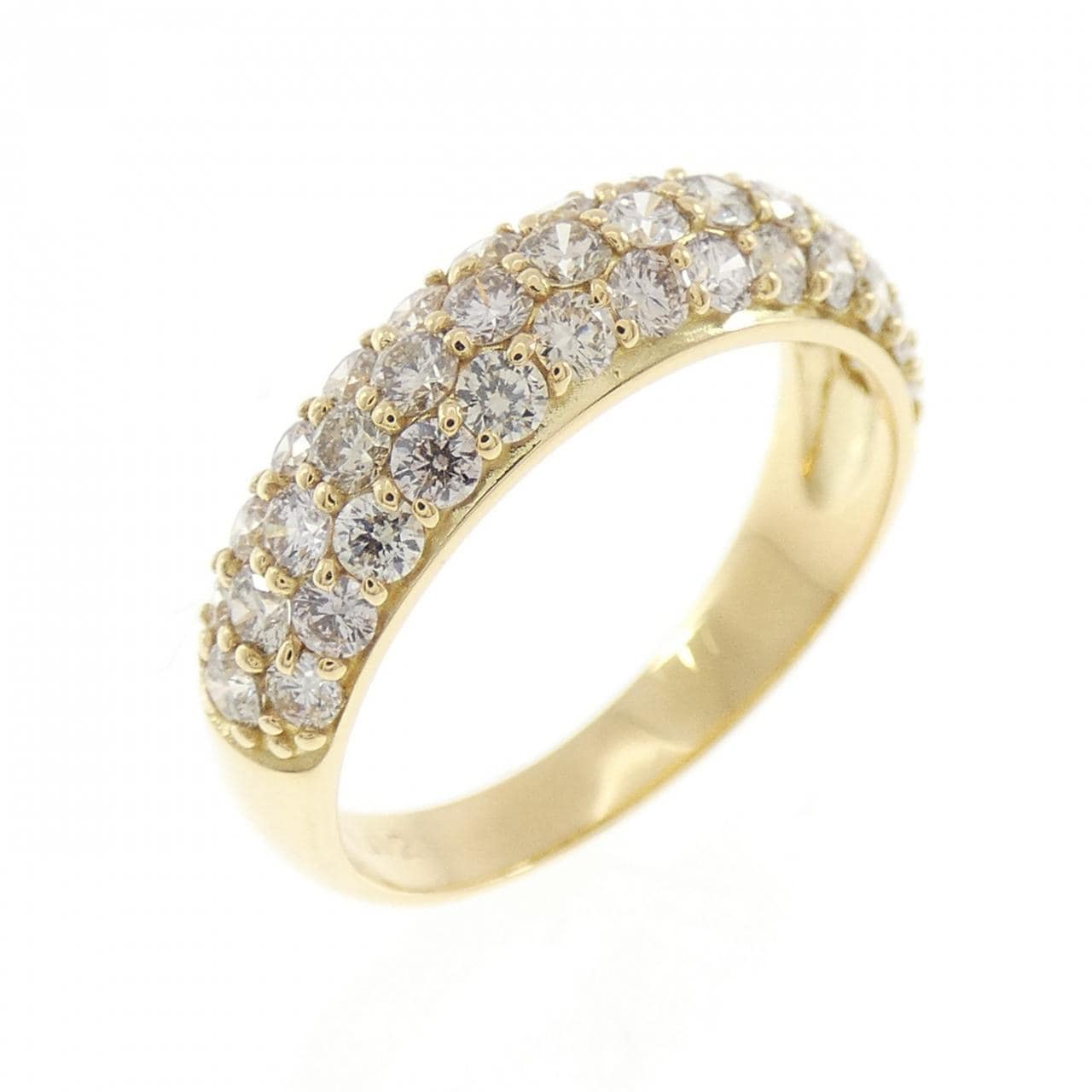 K18YG パヴェ ダイヤモンド リング 1.02CT