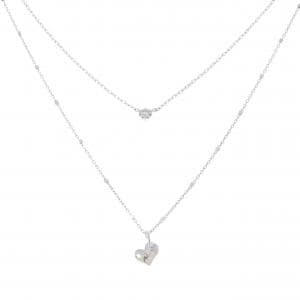 K10WG ハート ダイヤモンド ネックレス 0.07CT