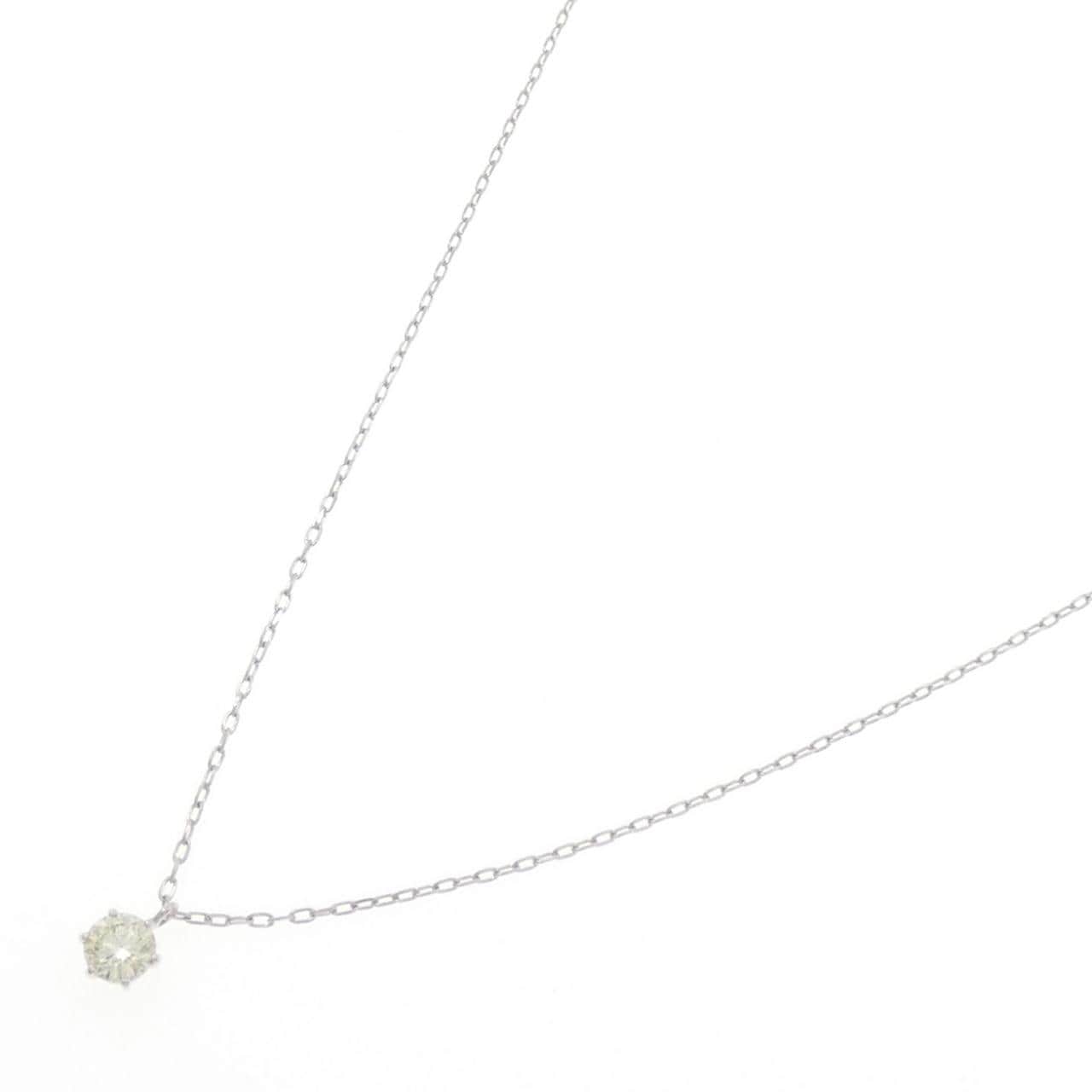 PT900/PT850 ソリティア ダイヤモンド ネックレス 0.32CT