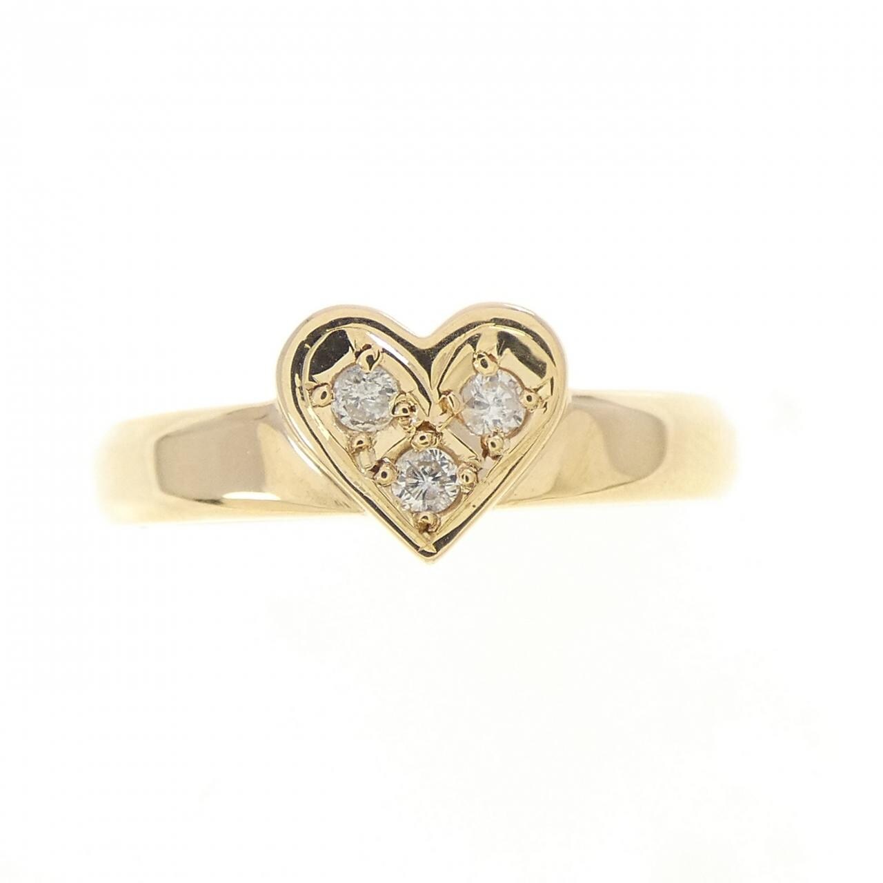K18YG ハート ダイヤモンド リング 0.06CT