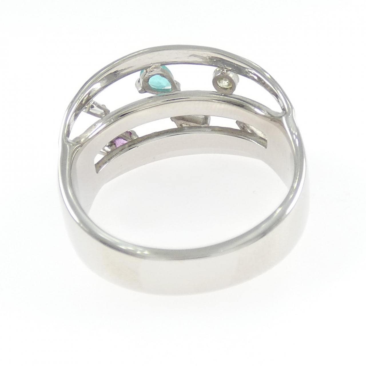 PT900 カラーストーン リング