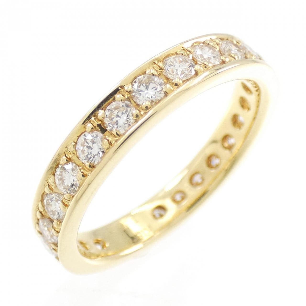 K18YG ハーフエタニティ ダイヤモンド リング 1.00CT