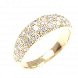 K18PG パヴェ ダイヤモンド リング 0.80CT