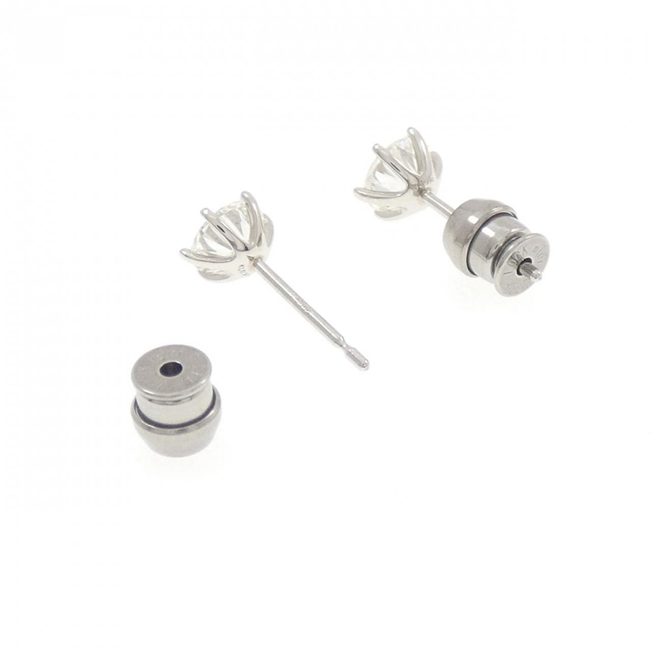 【リメイク】PT900/ST ダイヤモンド ピアス 0.500CT 0.518CT G-H VS1 VG-G