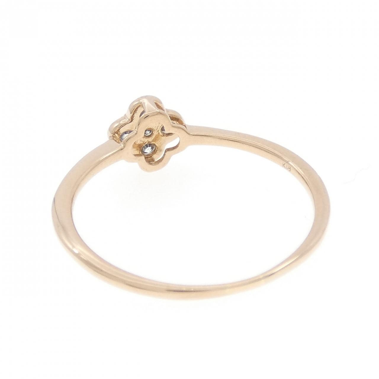 K18PG フラワー ダイヤモンド リング 0.20CT