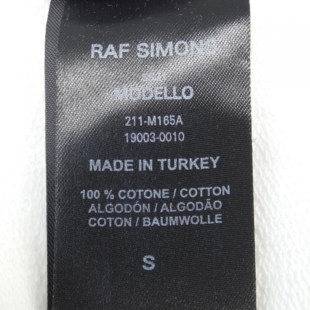 ラフシモンズ RAF SIMONS 211-M165A 19003-0010 スウェット