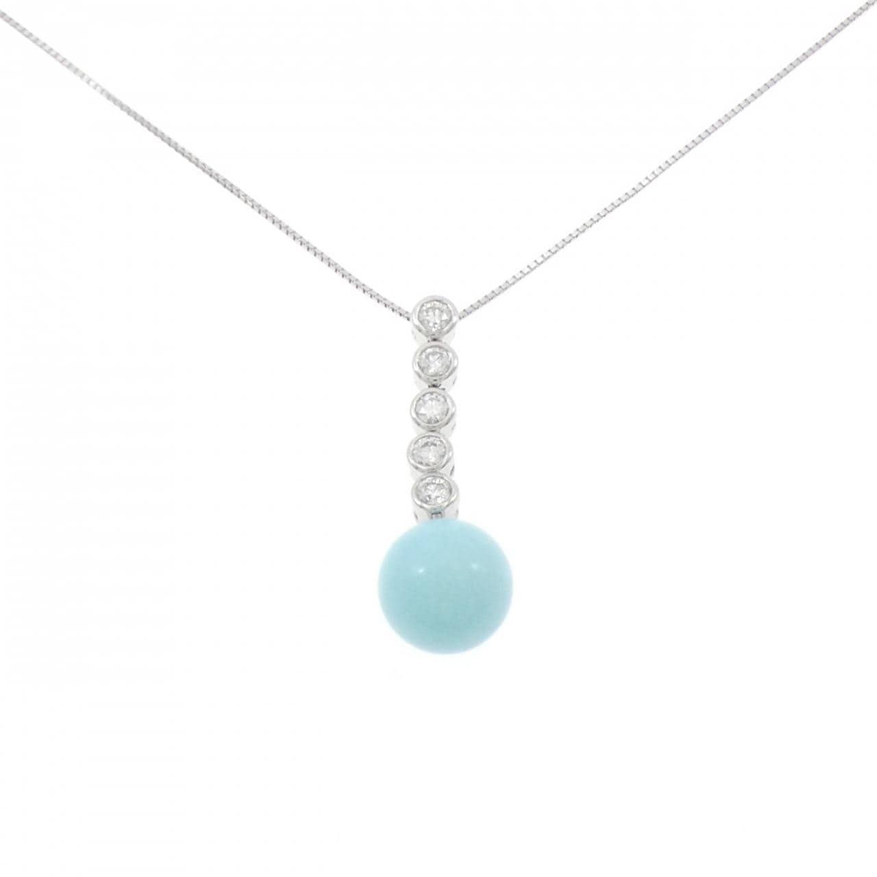 K18WG ターコイズ ネックレス