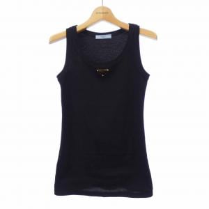 プラダ PRADA トライアングルロゴ リブニット ジャージー タンクトップ 39546X S222 10Z0 タンクトップ