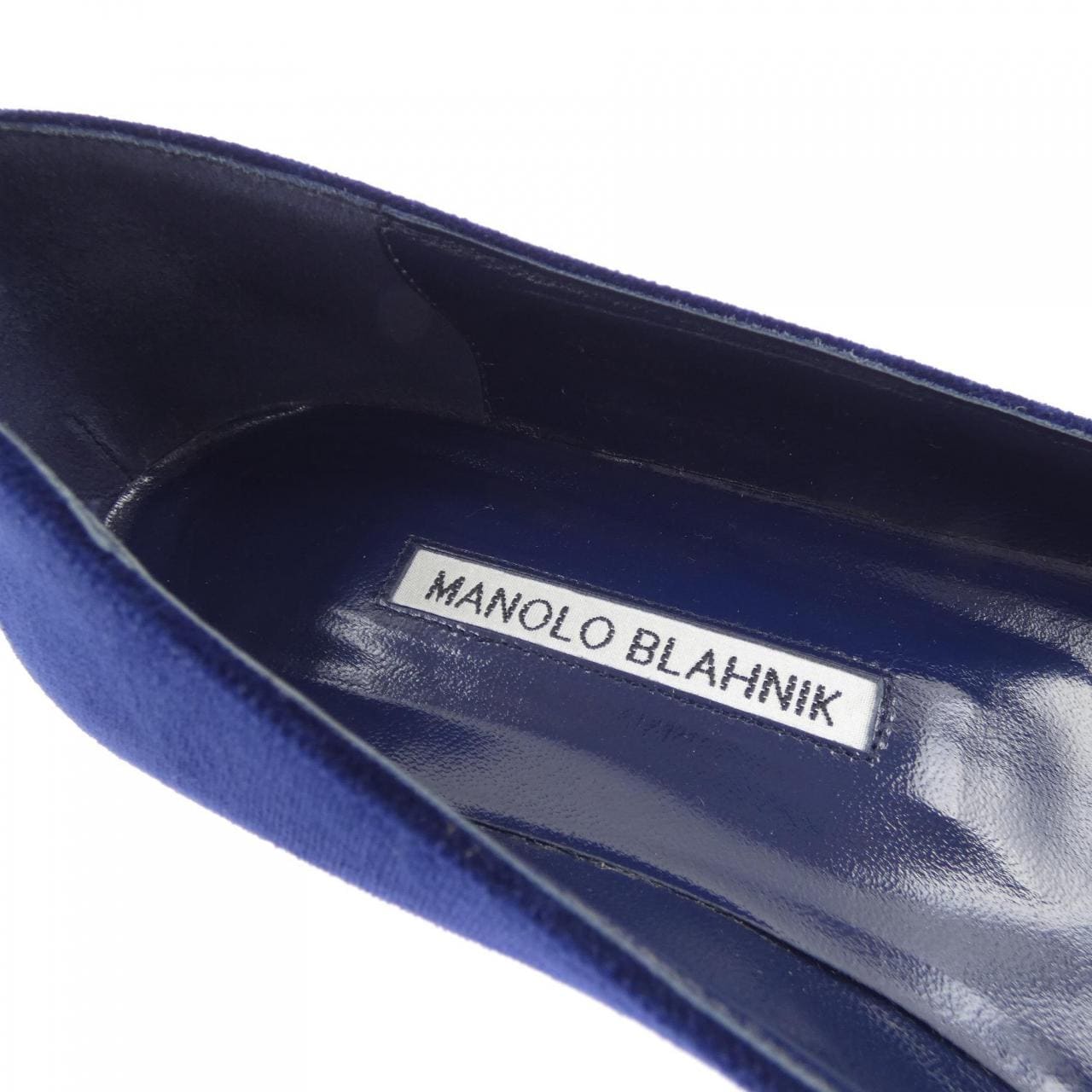 マノロブラニク MANOLO BLAHNIK HANGISIFLAT ベロア フラットシューズ