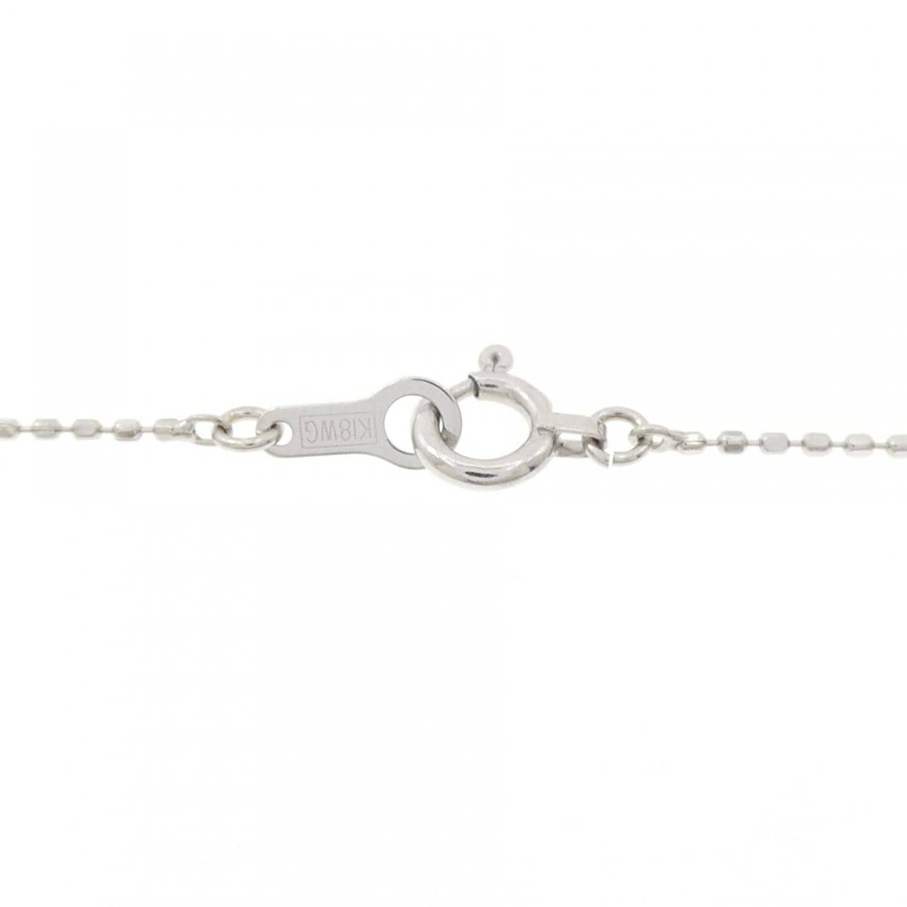 K18WG クロス ダイヤモンド ネックレス 0.30CT