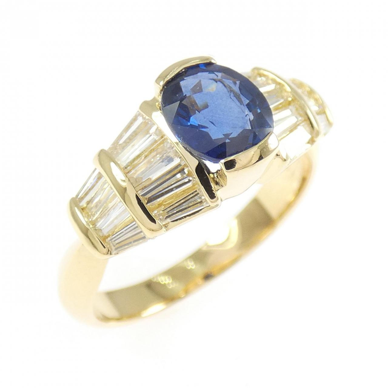 K18YG サファイヤ リング 1.00CT