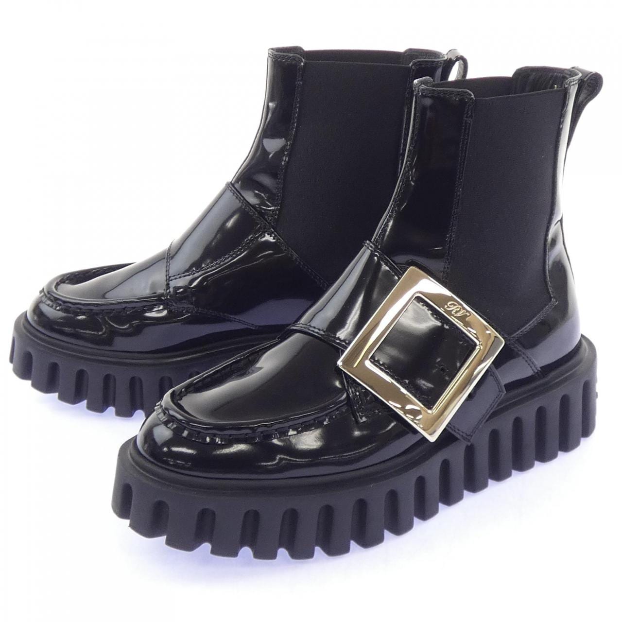 ロジェヴィヴィエ ROGER VIVIER Viv' Go-Thick メタル バックル ブーツ