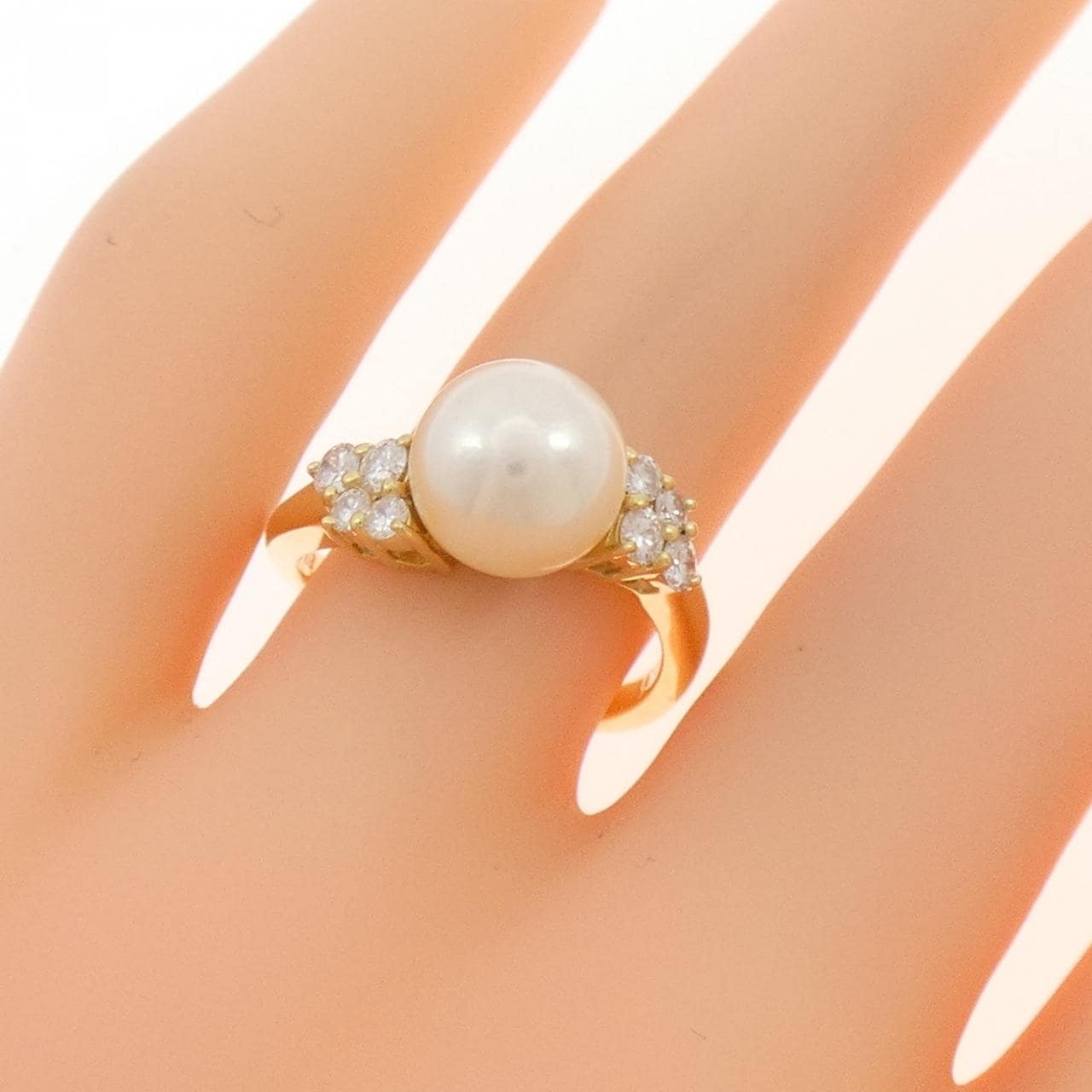 K18YG アコヤパール リング 8.4mm