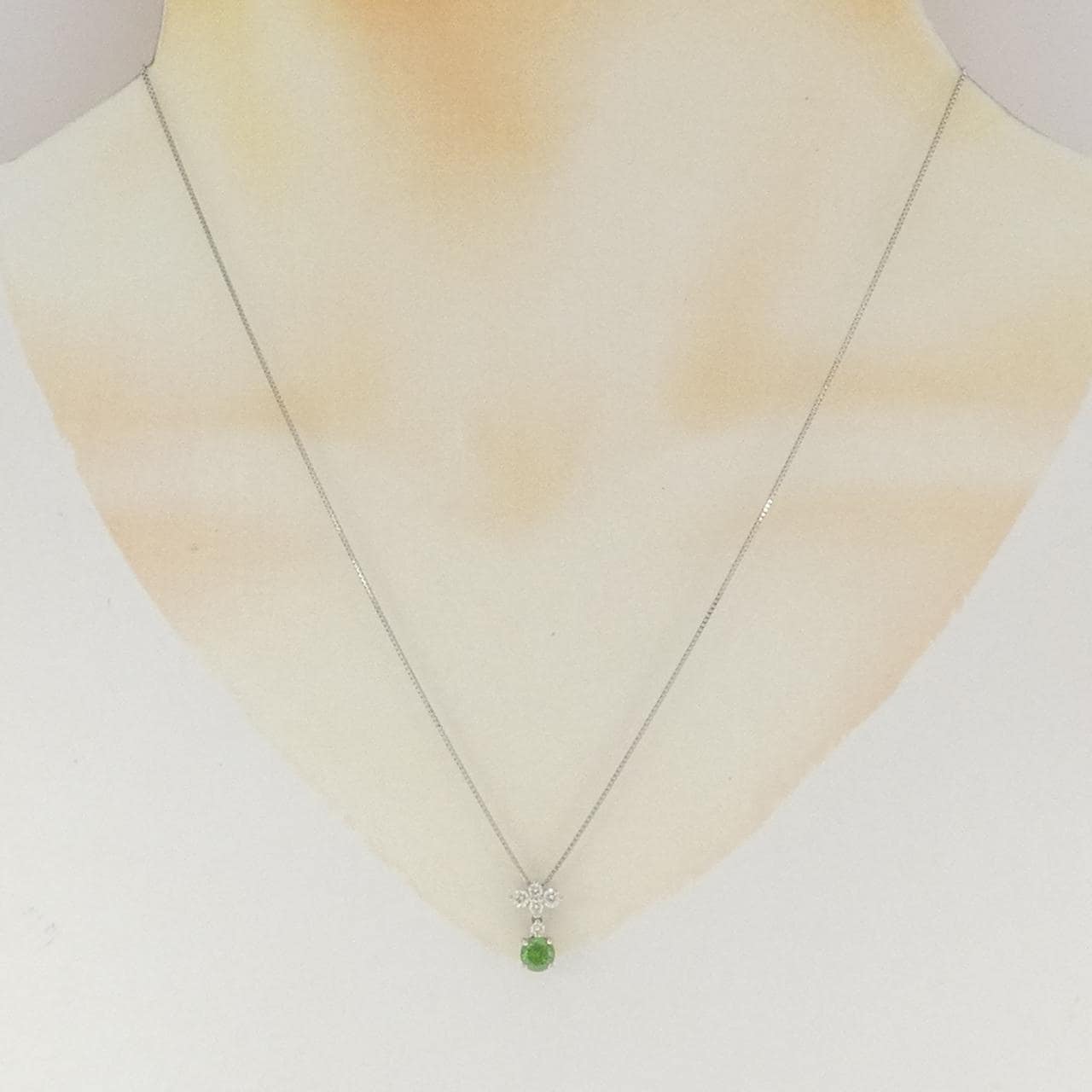PT950/PT850 デマントイドガーネット ネックレス 0.52CT